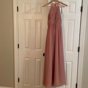 Revelry Antique Blush Bridesmaid Dress. Style MacKenzie Chiffon Size 6 unaltered
